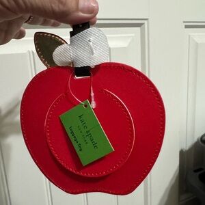 Kate Spade Red Apple Luggage Tag